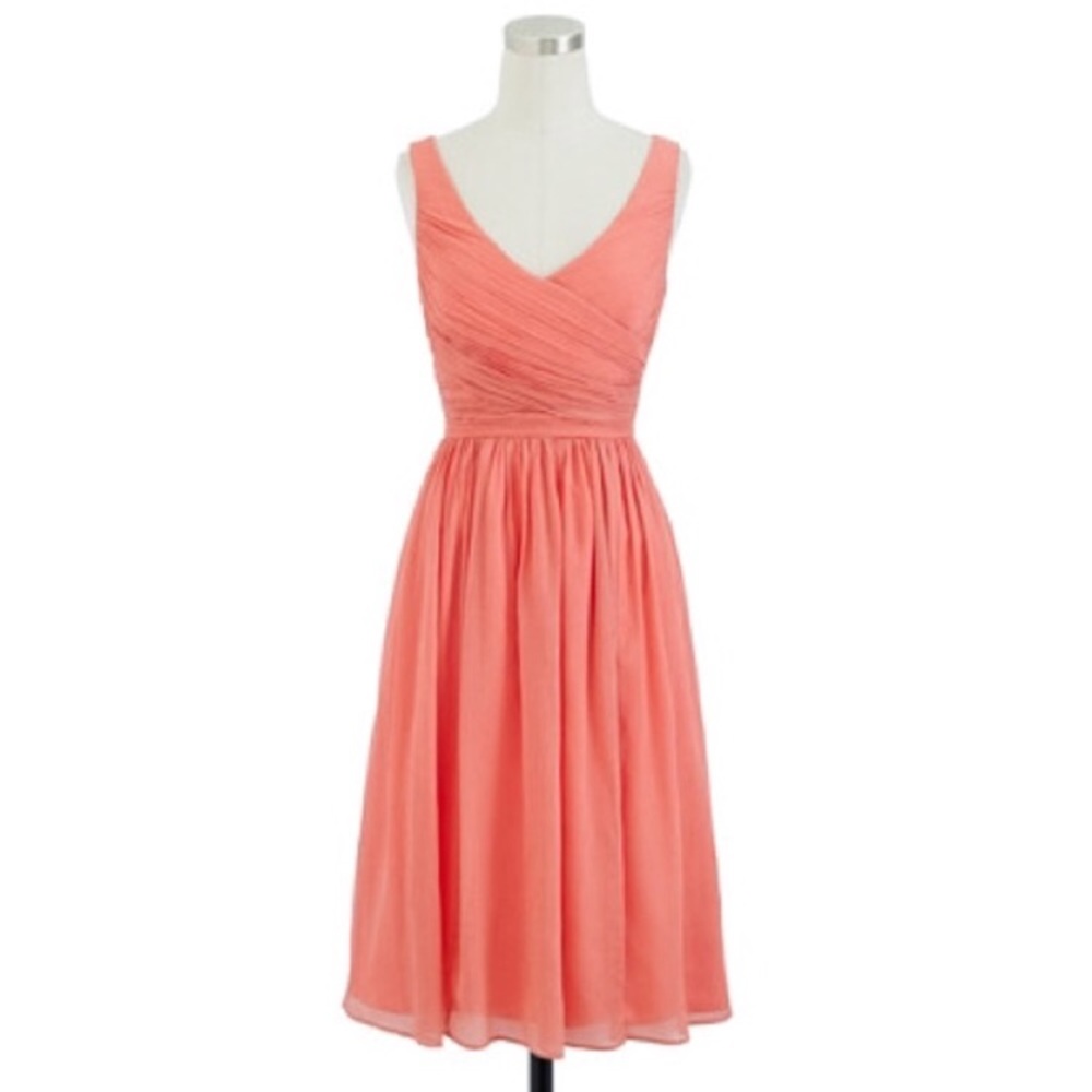 J. Crew Coral Chiffon Dress